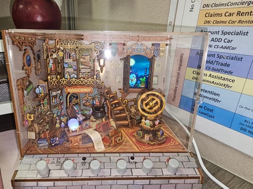 Customer photo review of Magic Shop DIY Miniature & 6 Sound Effects Scene House
