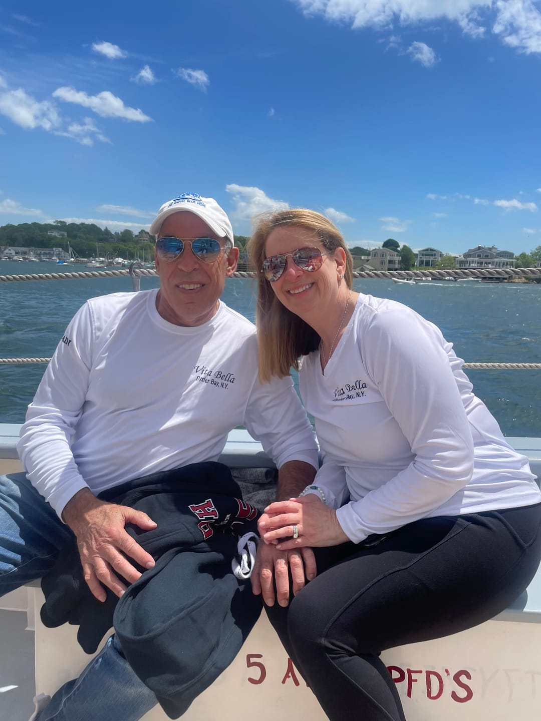 Customer photo review of Womens Captain & Crew Drifit Custom Boat Shirts - Long Sleeve