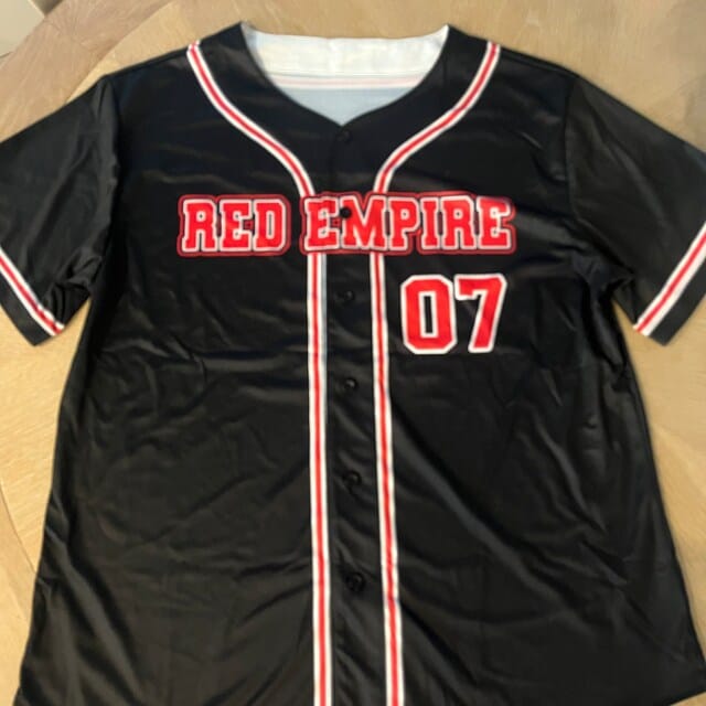 Customer photo review of Custom Black Full Button Down Mesh Fans Special Edition Authentic Baseball Jersey