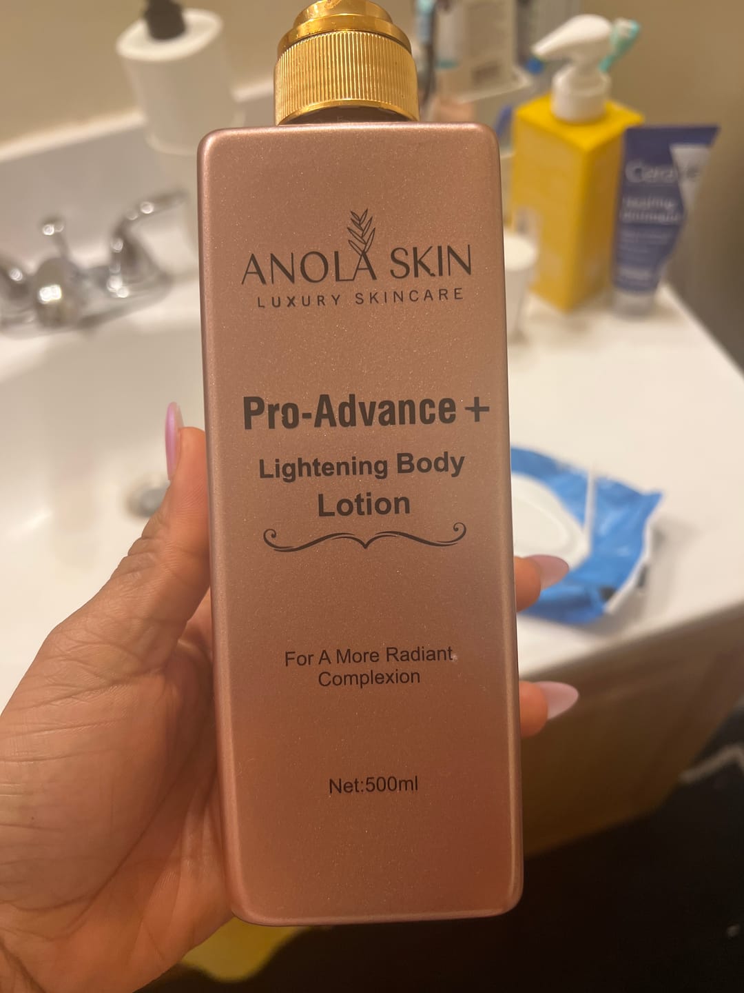 Customer photo review of Pro-Advance Lightening Body Lotion