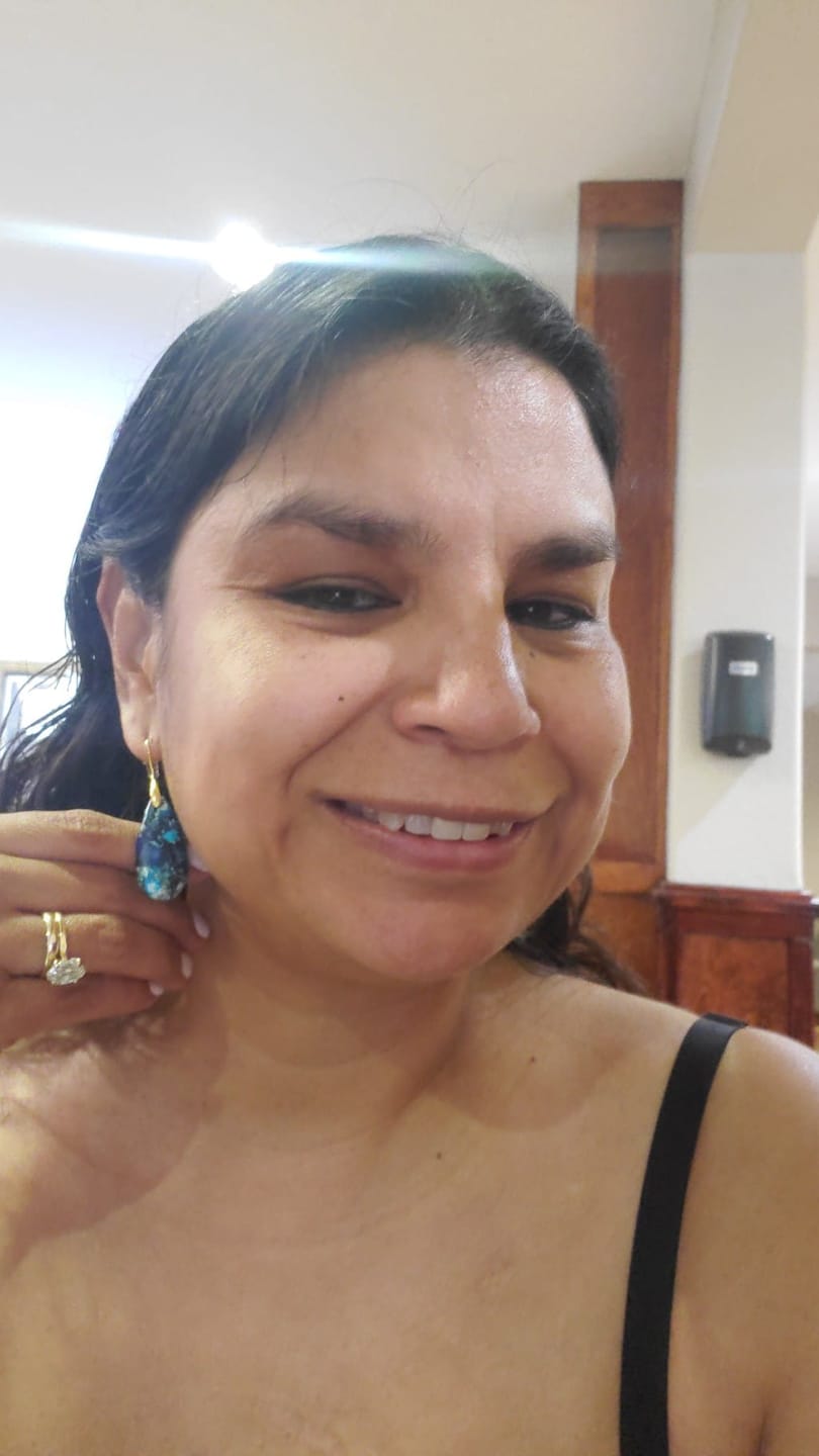 Customer photo review of Intense Ocean Energy Earrings