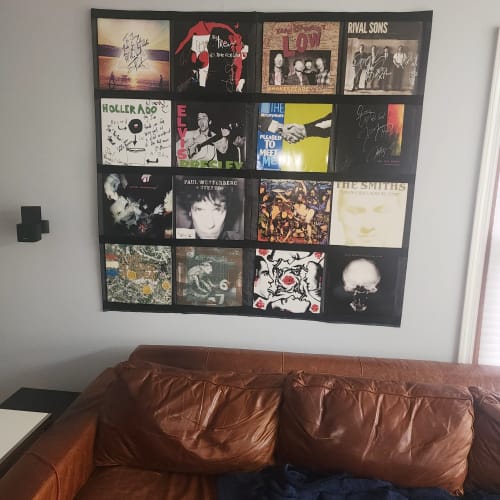 Customer photo review of 12" Vinyl Record Display Frame - LP Wall Storage