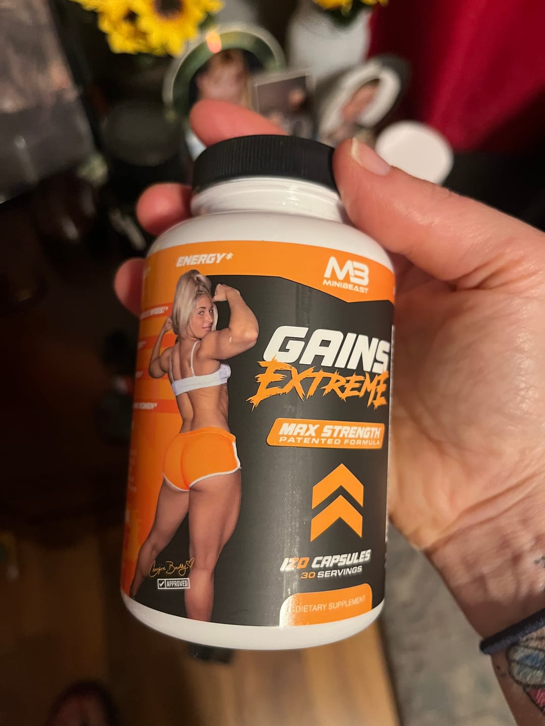 Customer photo review of Gains Extreme (Muscle Builder)