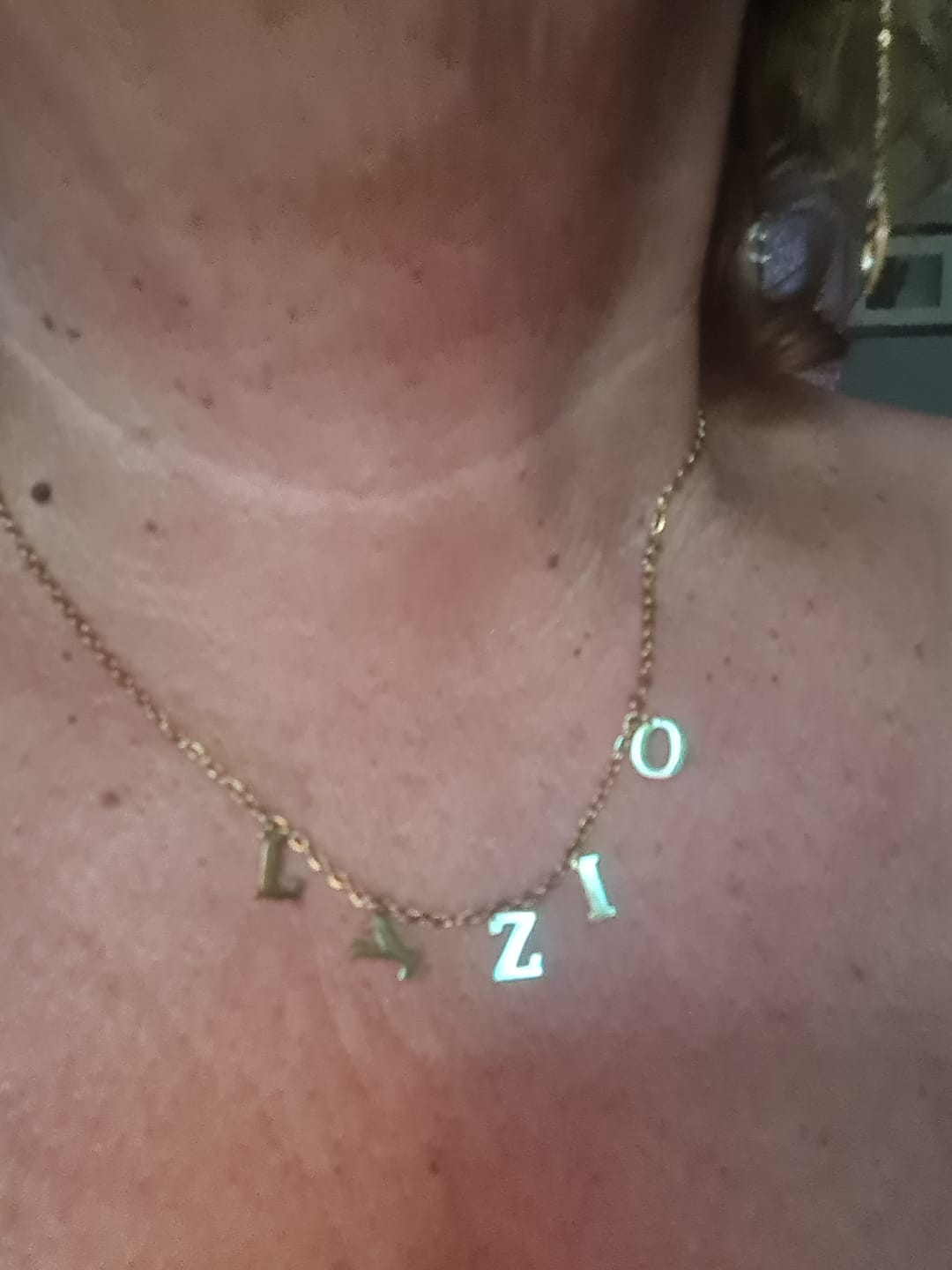 Customer photo review of Collier Personnalisable Initiales