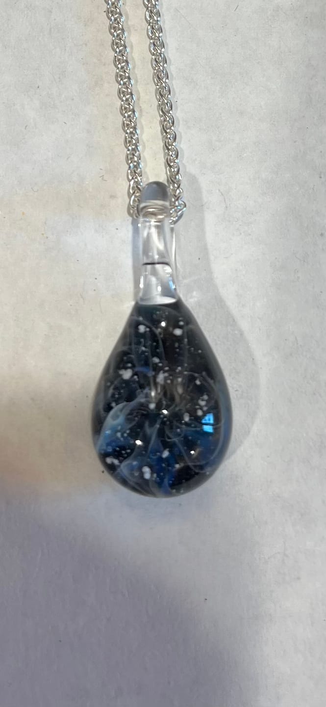 Customer photo review of Ghost Pendant with Infused Cremation Ashes