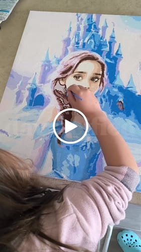 Customer video review of "Frozen Enchantment" Paint by Numbers Kit