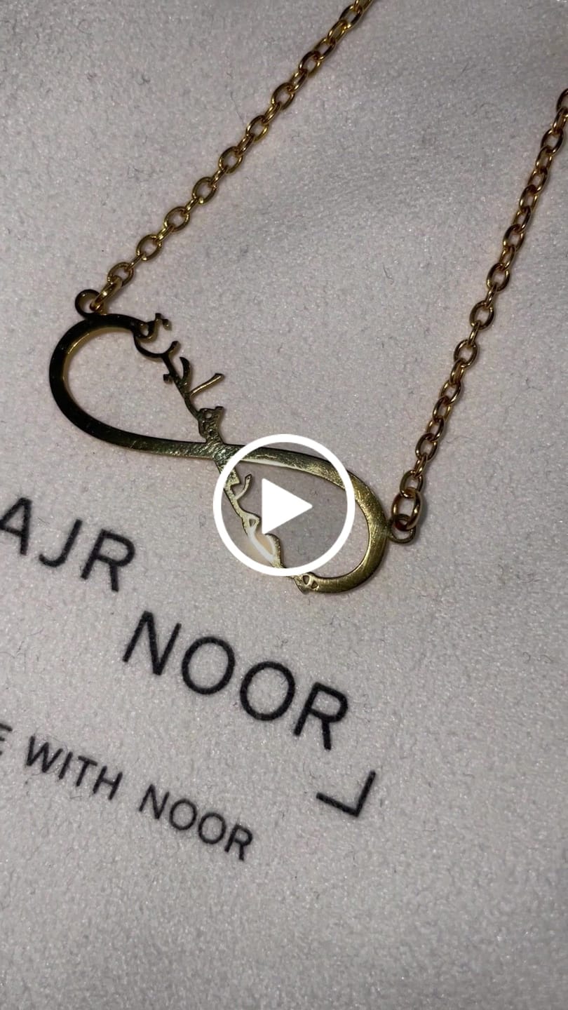Customer video review of Custom Infinity Arabic Name Necklace