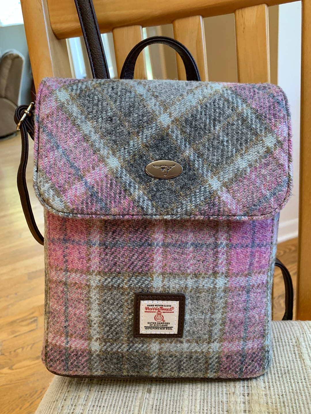 Customer photo review of Harris Tweed Mini Backpack
