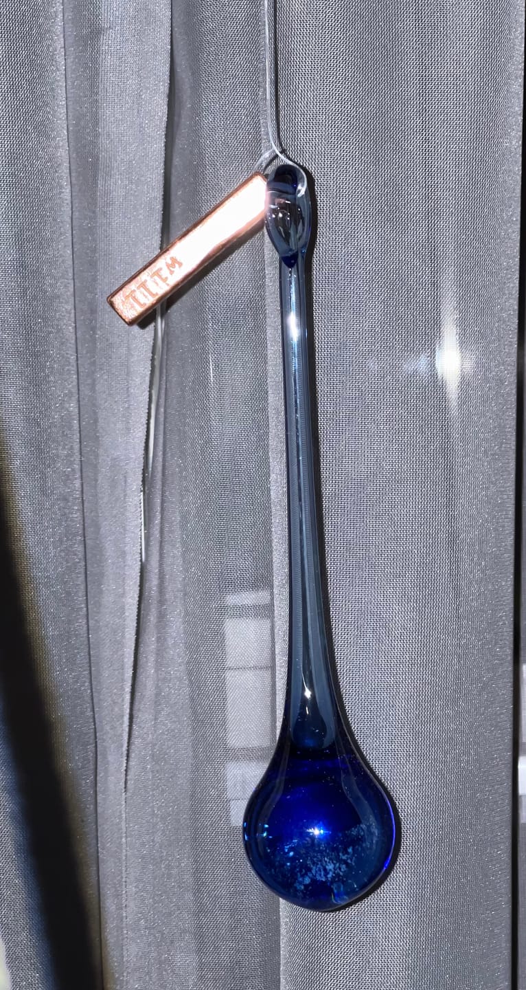 Customer photo review of Suncatcher Drop with Infused Cremation Ashes