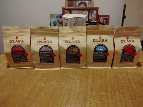 Customer photo review of Pack D'Lara 3 bolsas de 250g Café de Especialidad Colombia en Grano o Molido