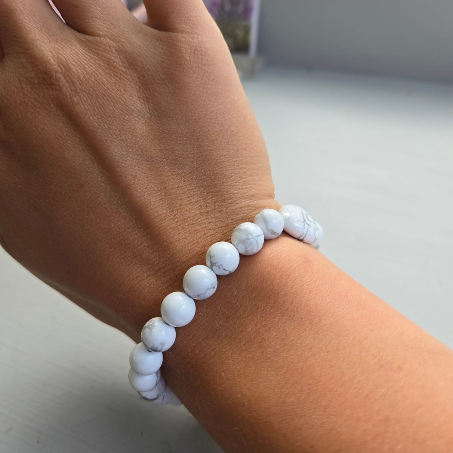 Customer photo review of White Howlite Bracelet
