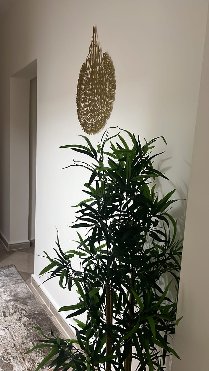 Customer photo review of Ayatul Kursi Calligraphy Matte Metal Islamic Wall Art