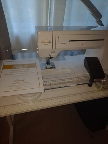 Customer photo review of Acrylic Extension Table (18" x 24"), Babylock #BLMJZ-ET