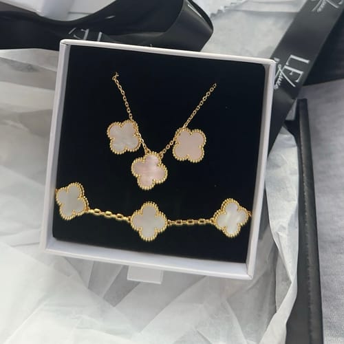 Customer photo review of Camilla Bracelet — Gold + White