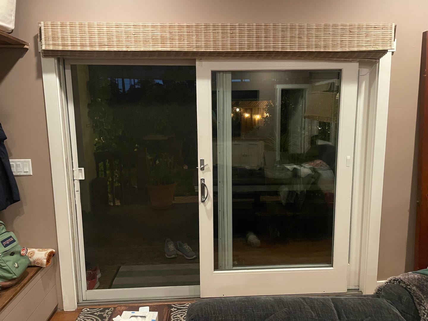 Customer photo review of SmartWings Motorized Woven Wood Shades 50%/70%/100% Blackout Orithyia