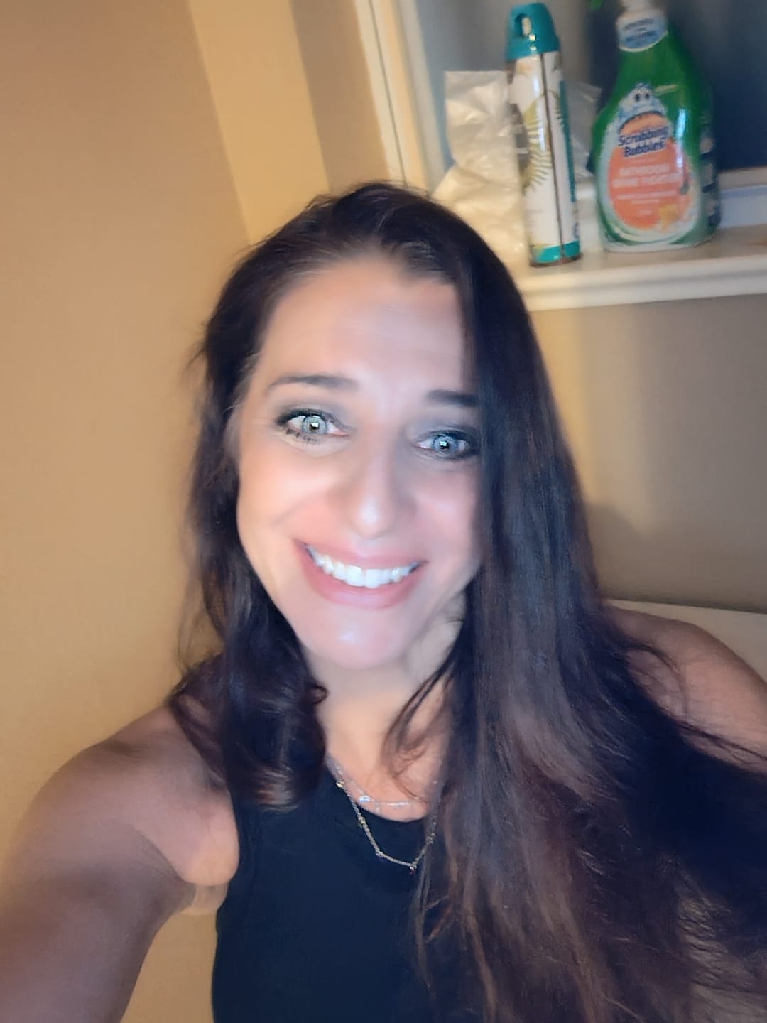 Customer photo review of Himalaya Blue Prescription Colored Contact Lenses