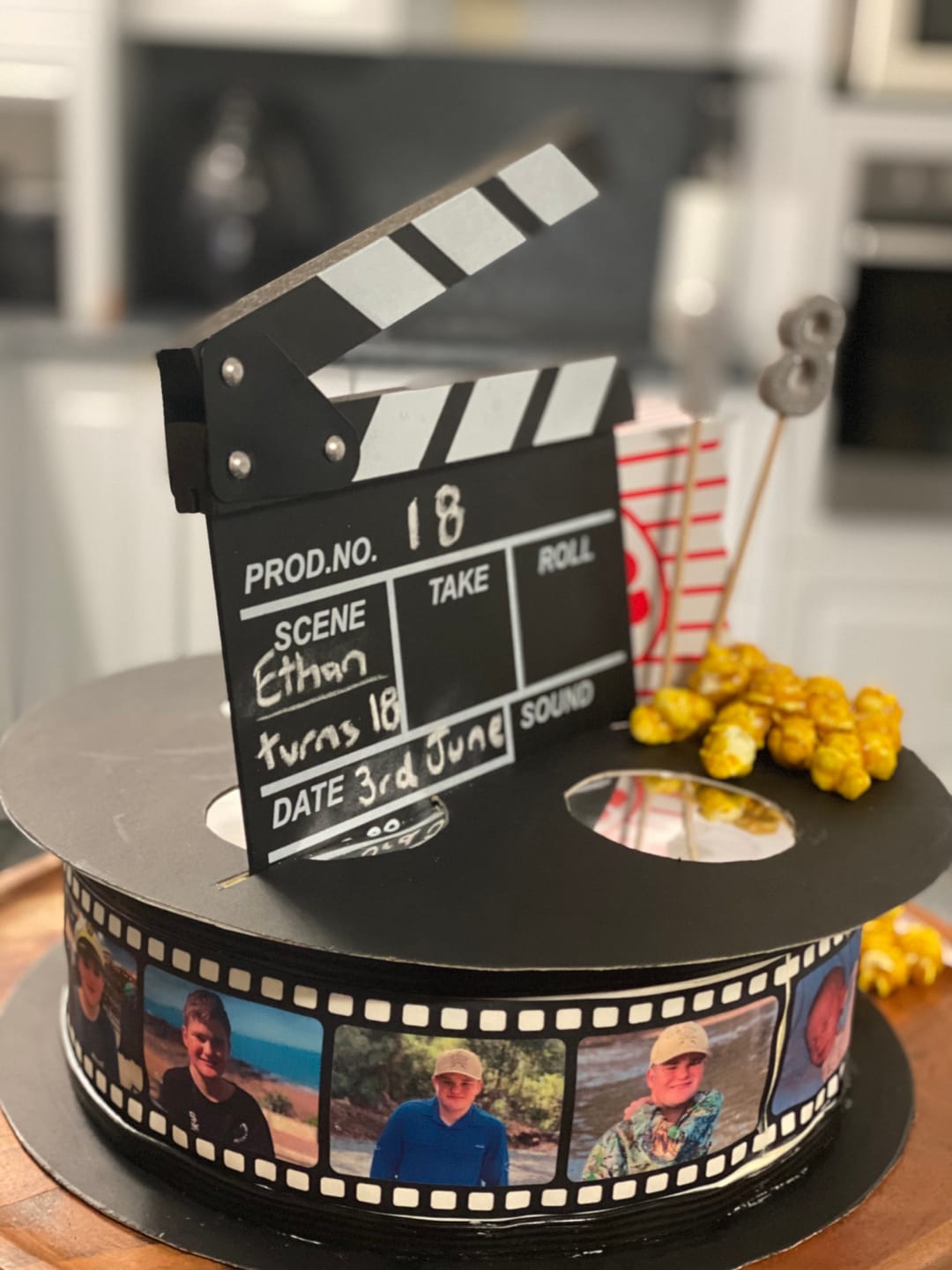 Customer photo review of Film Reel - Custom Edible Icing Image