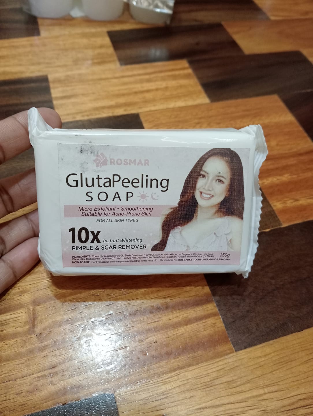 Customer photo review of Rosmar gluta peeling soap