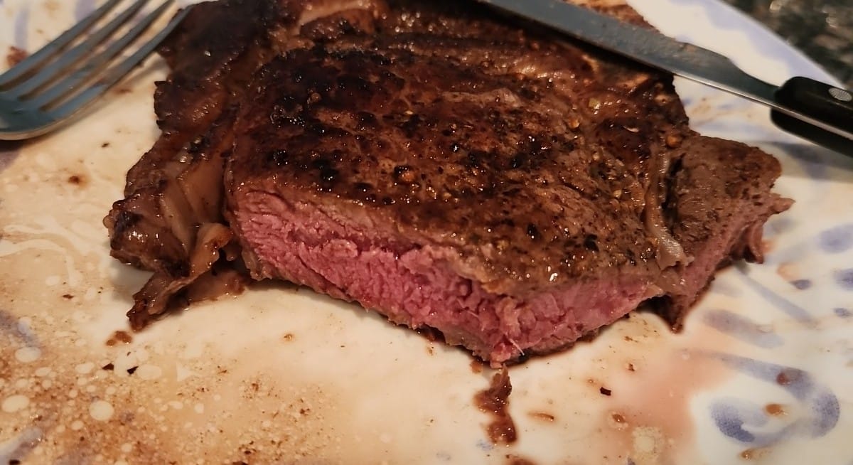 Customer photo review of 20oz RIBEYE STEAKS – BONE-IN, AMERICAN RAISED, FLAVOR-PACKED