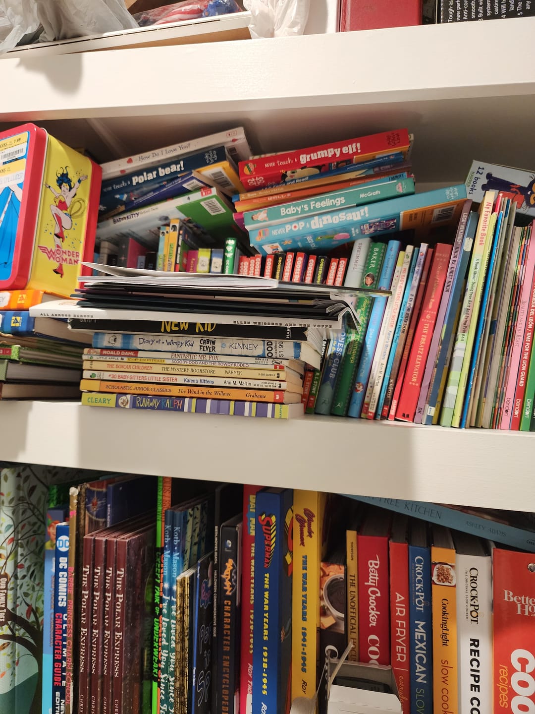 Customer photo review of Book Bundle Kids and Adults Mix (35 books)