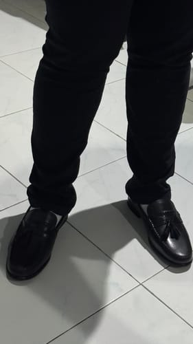 Customer photo review of Tassel Moccasin Loafer - Solid Black