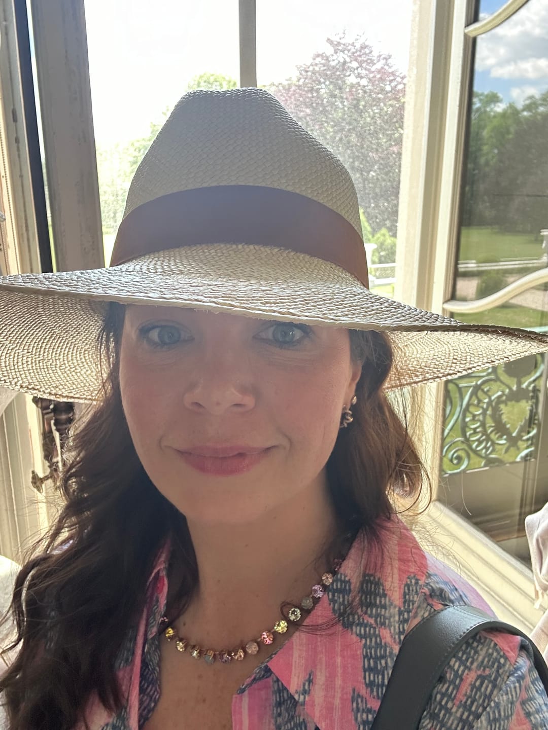 Customer photo review of Arista Slider Necklace in Blossom Ombré