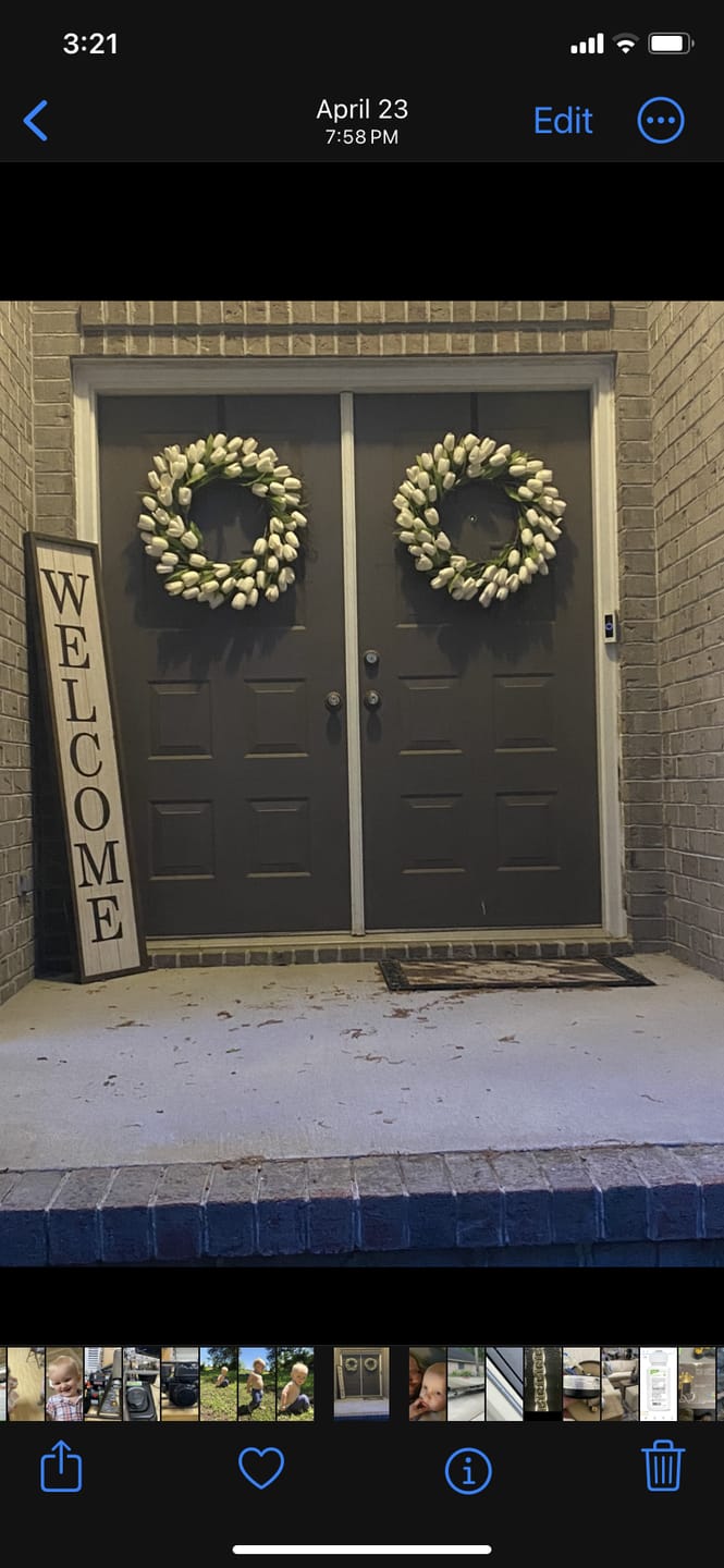 Customer photo review of Clear Simulated 6 Lite Glass and Frame Kit (3/4 Lite 24" x 50" Frame Size)