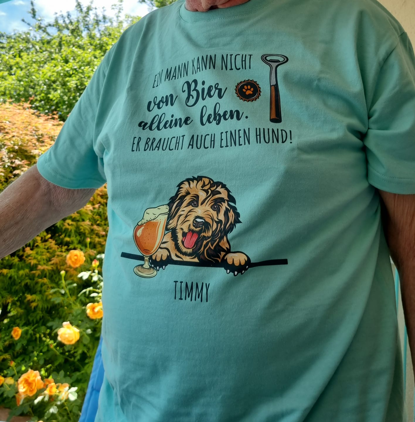 Customer photo review of Bier & Wuff - Individuelles T-Shirt