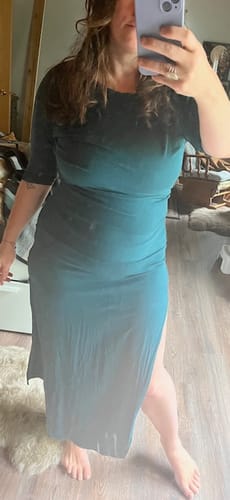 Customer photo review of Birch Tree Dress - Shibori