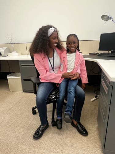 Customer photo review of Mommy And Me Pink Blazer