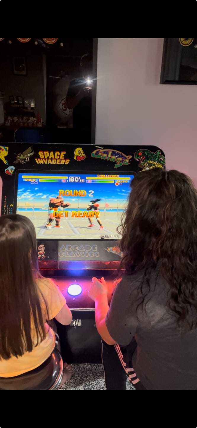 Customer photo review of Cocktail Arcade Machine 3505 Games  Tilt Up Black Lift Up Retro Multi-cade Table