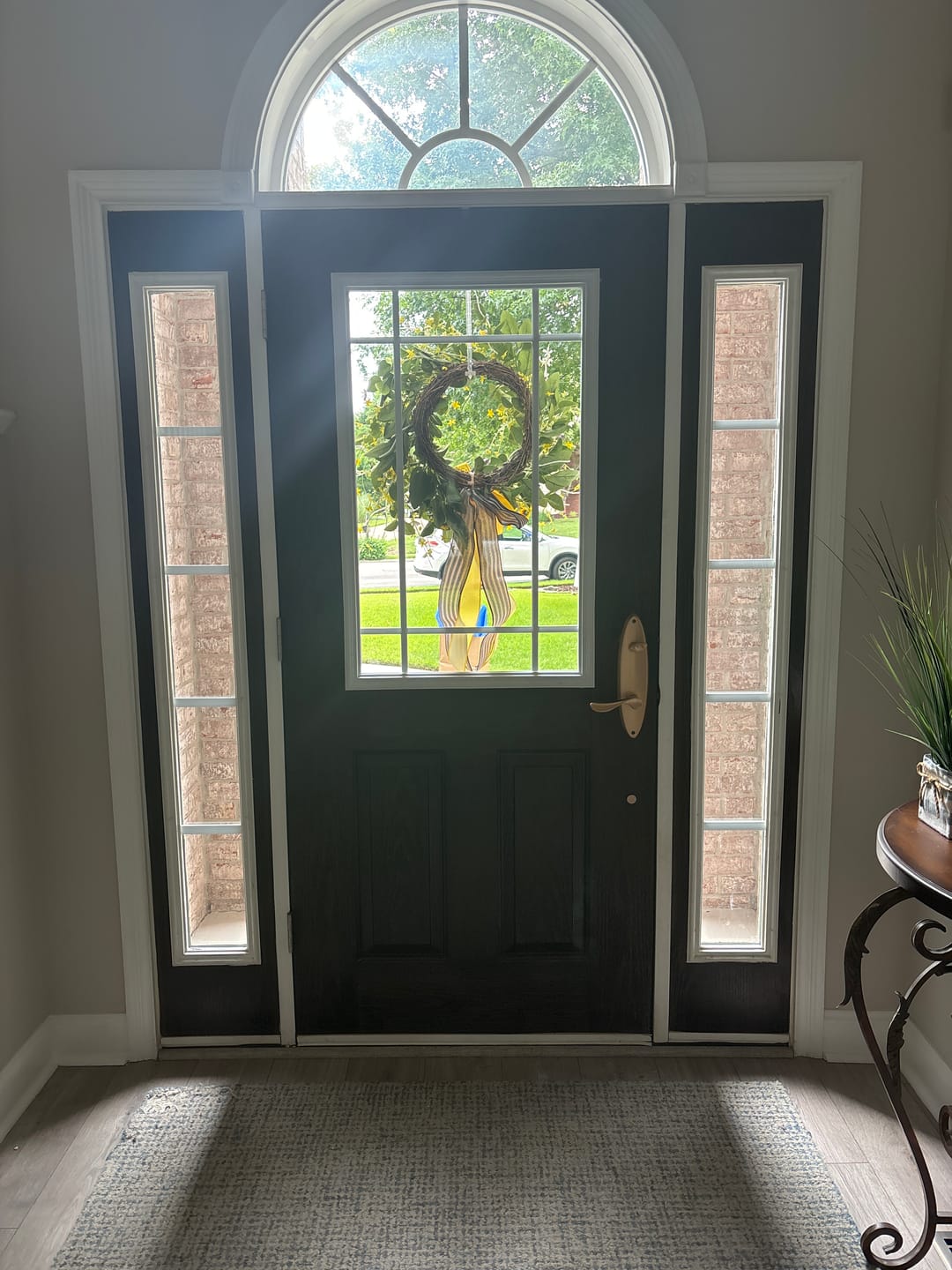 Customer photo review of Grills Between Glass 9 Lite Prairie Style Glass and Frame Kit (Half Lite)
