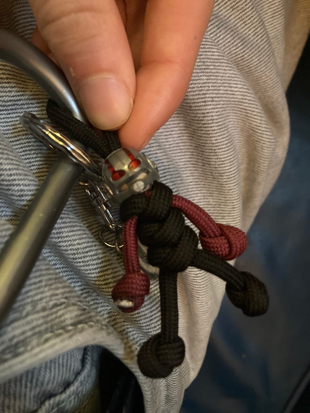 Customer photo review of Darth Vader Paracord Buddy Keychain