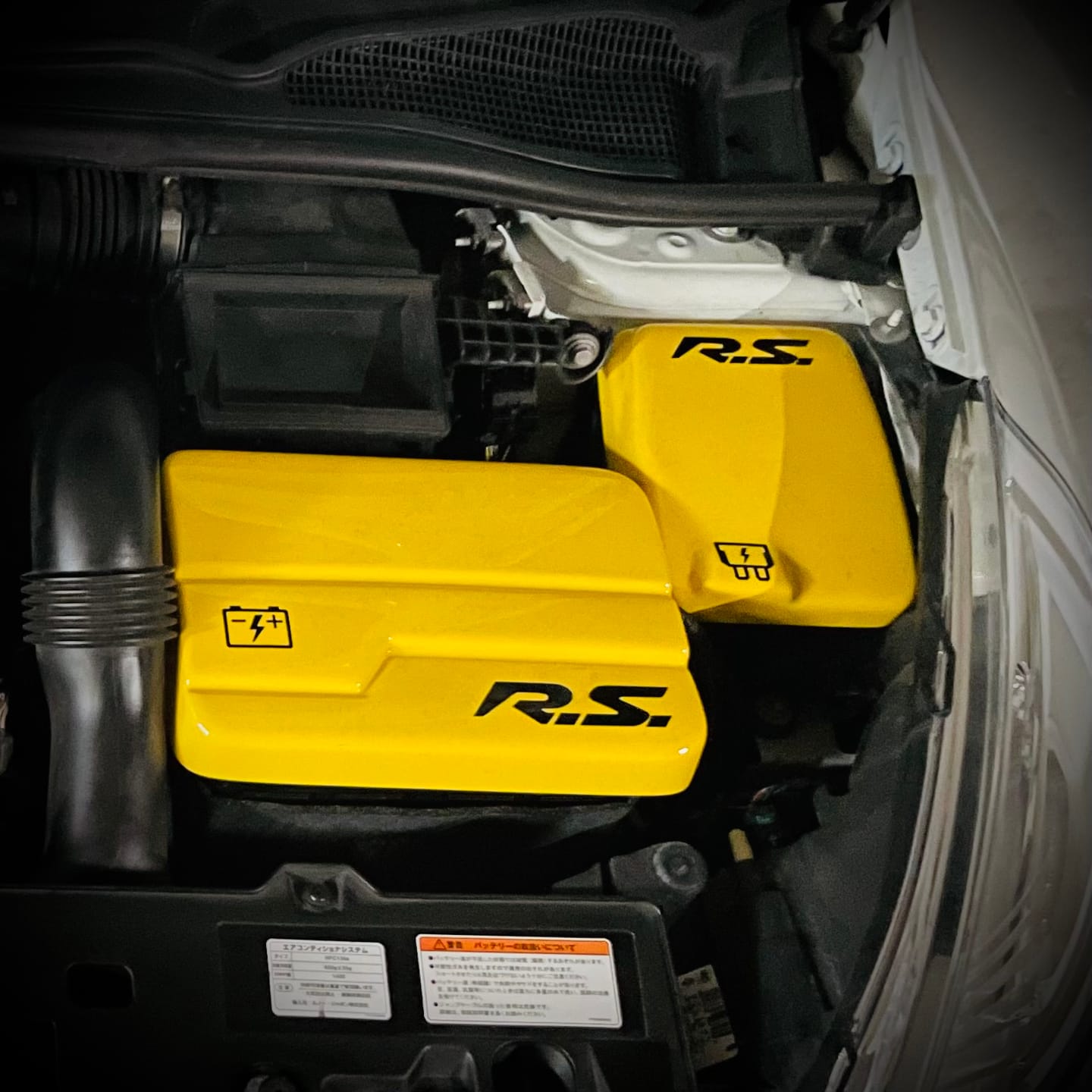 Customer photo review of Battery and Fuse Vinyl Sticker Set