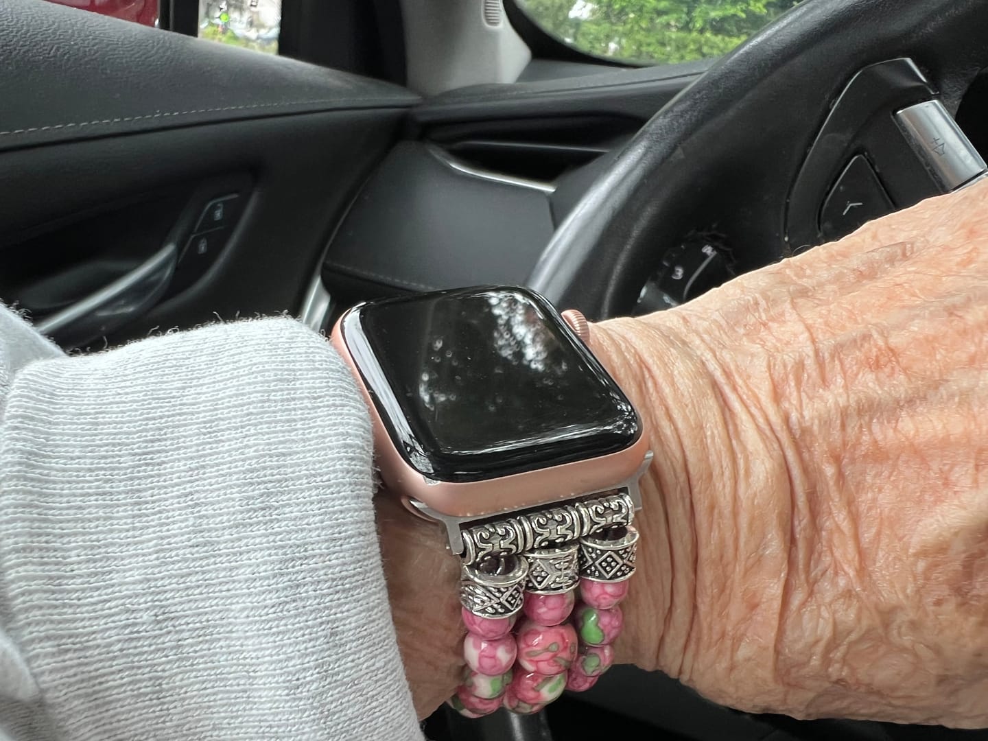 Customer photo review of Eternal Love Stretch Apple Watch Band