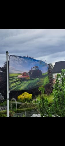 Customer photo review of Fahne inkl. Druck