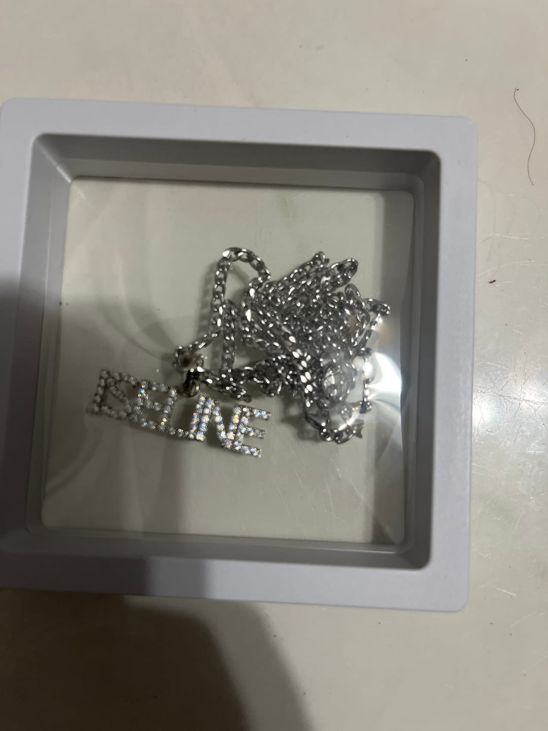 Customer photo review of Iced Arial Name Chain