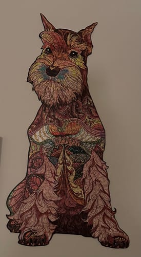 Customer photo review of Schnauzer Wooden Jigsaw Puzzle