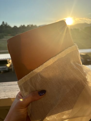 Customer photo review of Handmade Leather Journal