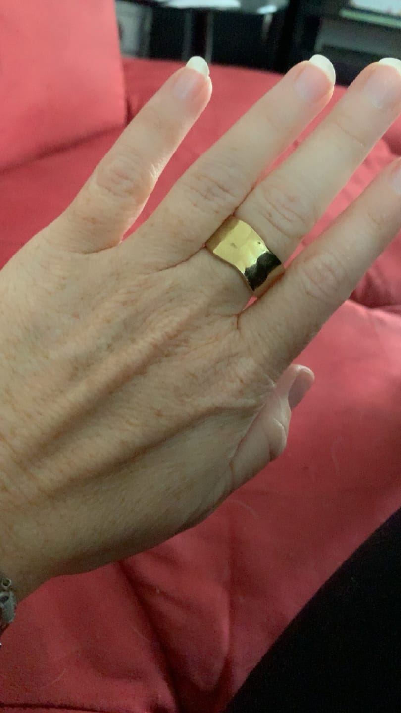 Customer photo review of Textured Band Ring