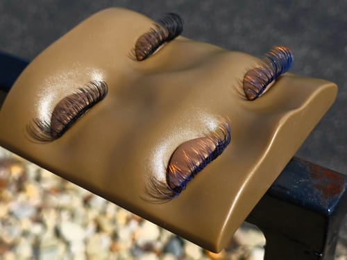 Customer photo review of Hot  Neon UV Color Eyelash Extension 0.07mm 16 Rows