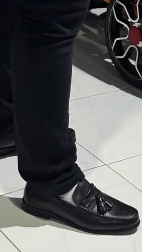 Customer photo review of Tassel Moccasin Loafer - Solid Black