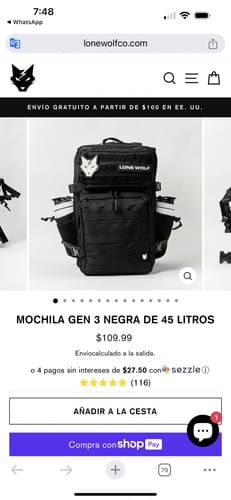 Customer photo review of Gen 3 Black 45L Backpack