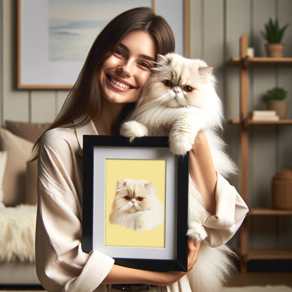 Customer photo review of Minimalist: Custom Pet Portrait