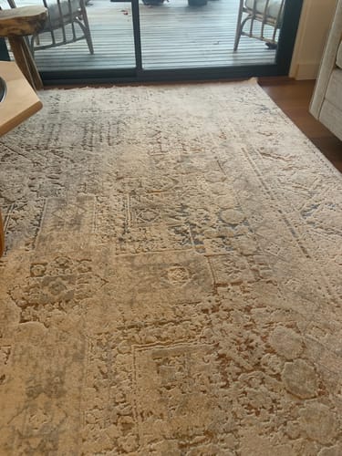 Customer photo review of Cordelia Trosky Distressed Vintage Beige & Multi Rug