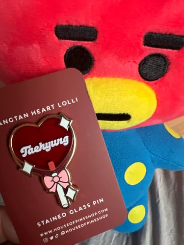 Customer photo review of [PREORDER] Heart Lollipop Transparent Pins