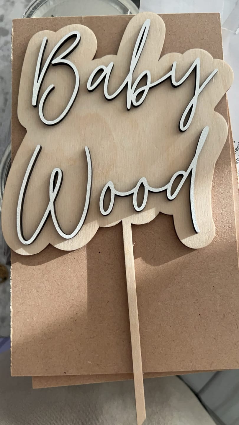Customer photo review of Name Cake Topper