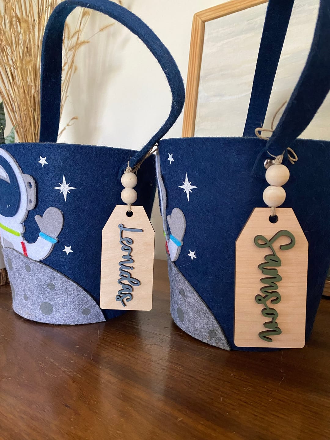 Customer photo review of Beaded Wooden Name Tag