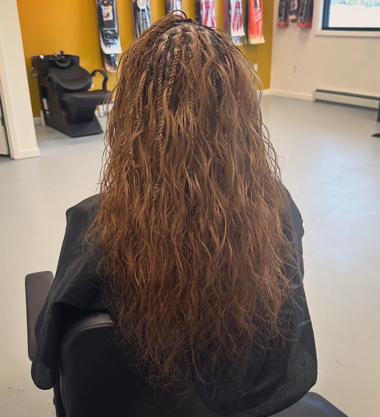 Customer photo review of #30 Light Brown Body Wave Bulk Human Braiding Hair