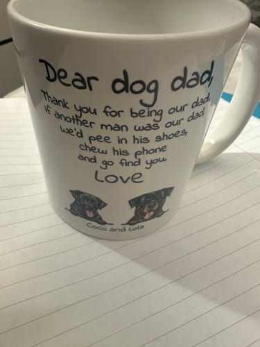 Customer photo review of Dear Dog Pawrent - Personalised mug
